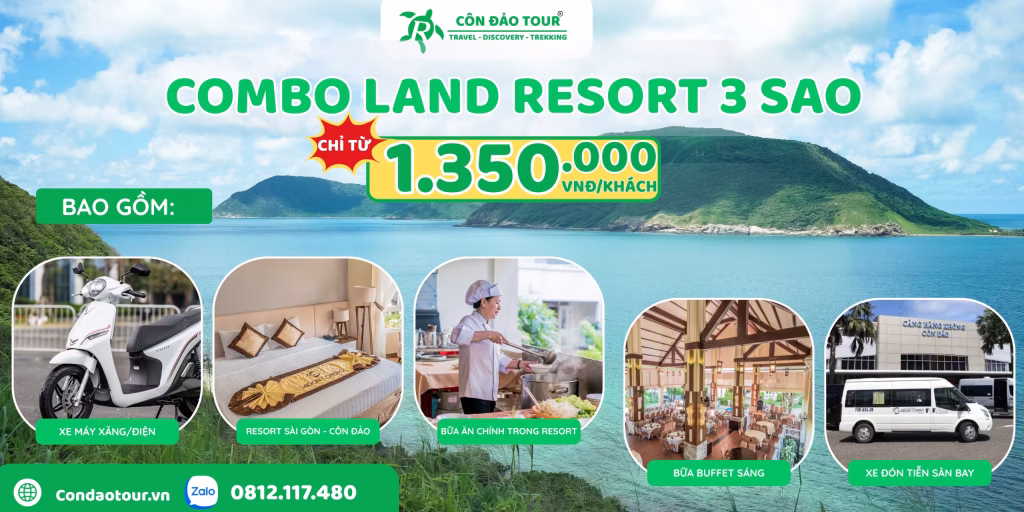 Combo Resort 3 sao Sài Gòn - Côn Đảo Giá chỉ từ 1 triệu 350 nghìn