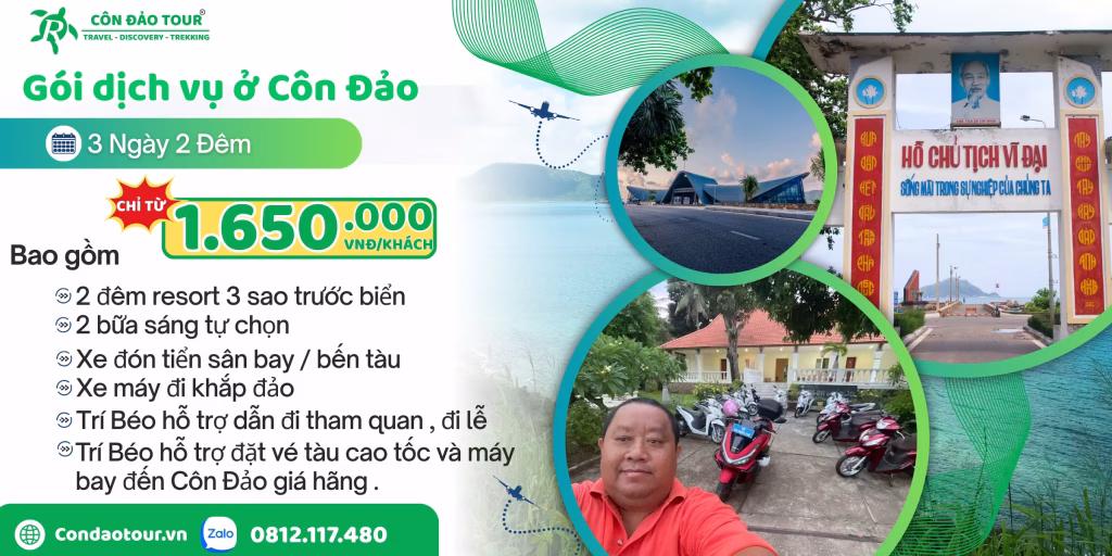 Tour Côn Đảo 3 Ngày 2 Đêm: Combo Nghỉ Dưỡng Tự Túc
